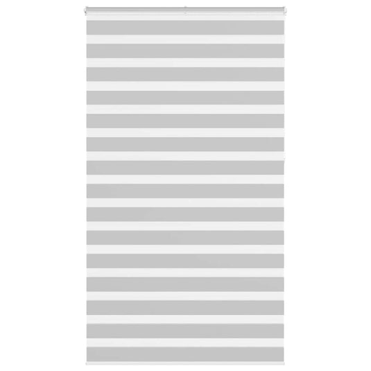 Vidaxl zebra rolgordijn 120x230 cm stofbreedte 115,9 cm lichtgrijs