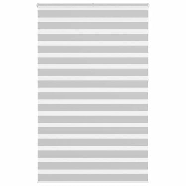 Vidaxl zebra rolgordijn 140x230 cm stofbreedte 135,9 cm lichtgrijs