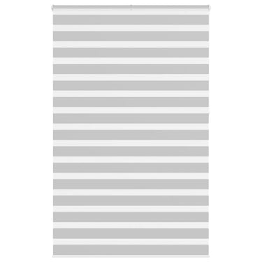 Vidaxl zebra rolgordijn 145x230 cm stofbreedte 140,9 cm lichtgrijs