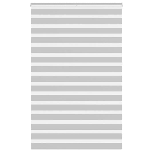 Vidaxl zebra rolgordijn 145x230 cm stofbreedte 140,9 cm lichtgrijs