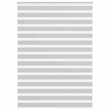 Vidaxl zebra rolgordijn 160x230 cm stofbreedte 155,9 cm lichtgrijs