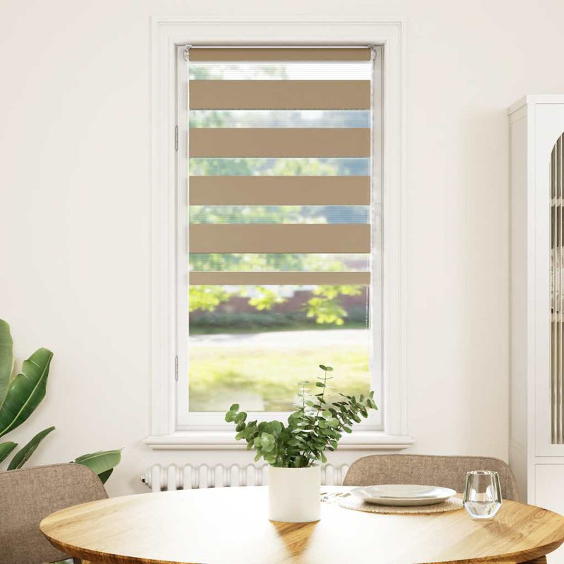 Load image into Gallery viewer, Vidaxl zebra blind 60x100 cm stofbreedte 55,9 cm polyester zandbruin
