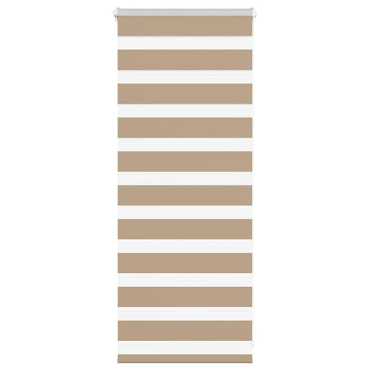Vidaxl zebra blind zandbruin 65x100 cm stofbreedte 60,9 cm polyester