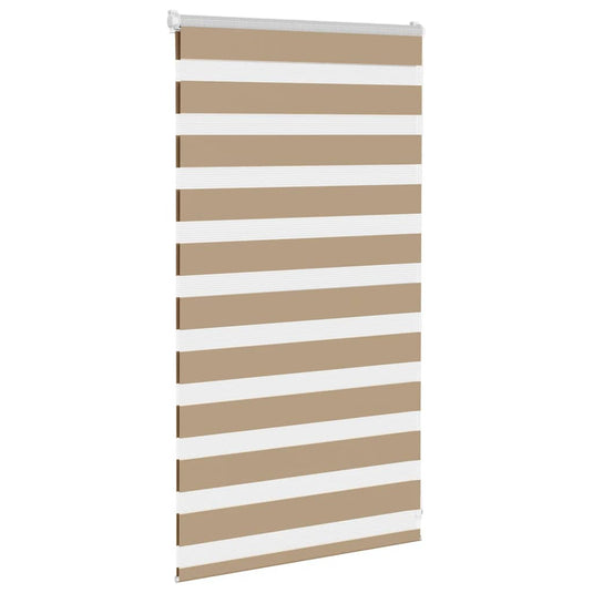 Vidaxl zebra blind 70x100 cm stofbreedte 65,9 cm polyester zandbruin