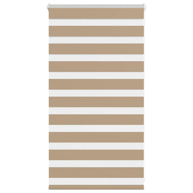 Vidaxl zebra blind 80x100 cm stofbreedte 75,9 cm polyester zandbruin