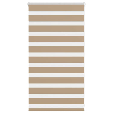 Vidaxl zebra blind 85x100 cm stofbreedte 80,9 cm polyester zandbruin