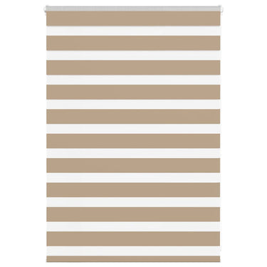 Vidaxl zebra blind 110x100 cm stofbreedte 105,9 cm polyester zandbruin