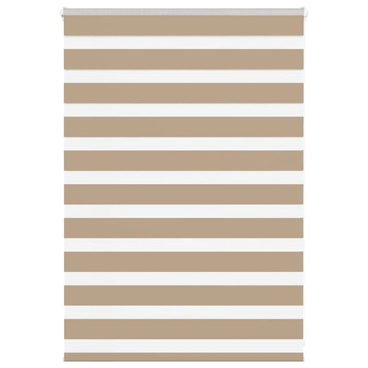 Vidaxl zebra blind 110x100 cm stofbreedte 105,9 cm polyester zandbruin