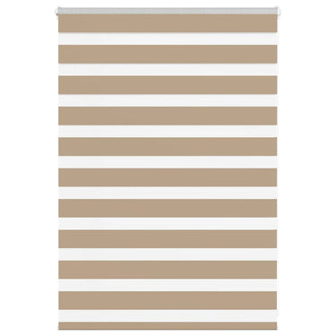 Vidaxl zebra blind 115x100 cm stofbreedte 110,9 cm polyester zandbruin