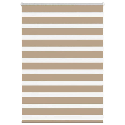 Vidaxl zebra blind 115x100 cm stofbreedte 110,9 cm polyester zandbruin