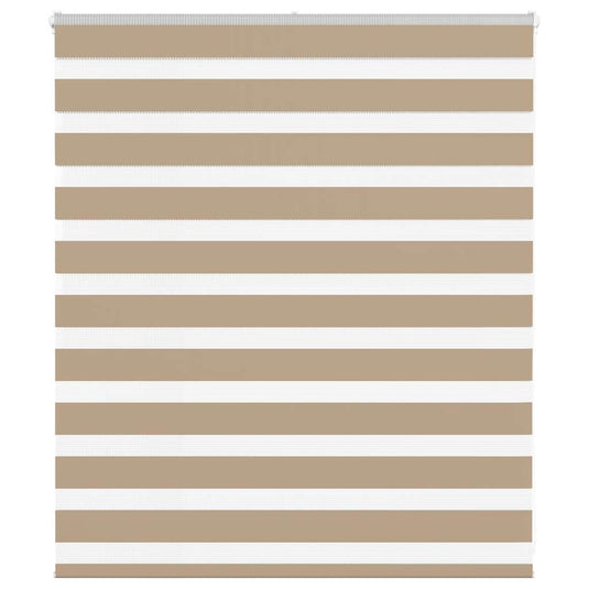 Vidaxl zebra blind 120x100 cm stofbreedte 115,9 cm polyester zandbruin