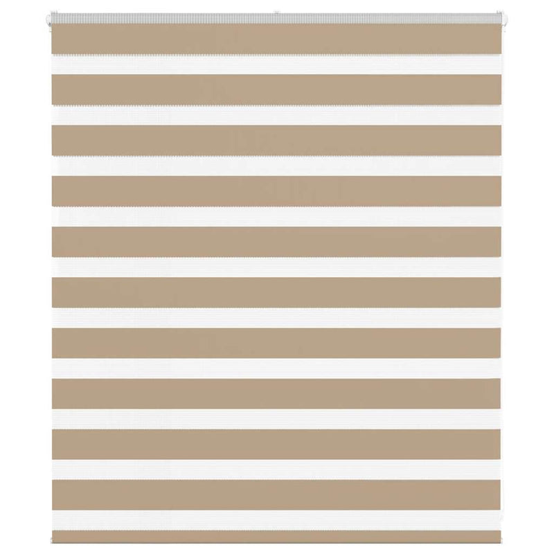Load image into Gallery viewer, Vidaxl zebra blind 125x100 cm stofbreedte 120,9 cm polyester zandbruin
