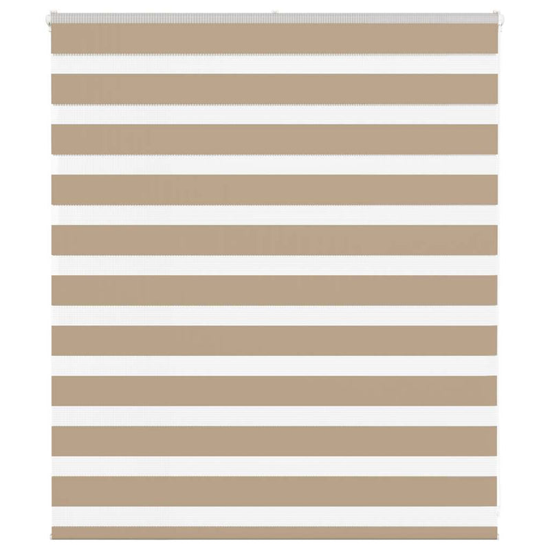 Load image into Gallery viewer, Vidaxl zebra blind 130x100 cm stofbreedte 125,9 cm polyester zandbruin
