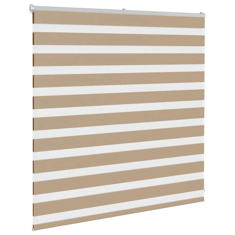 Load image into Gallery viewer, Vidaxl zebra blind 140x100 cm stofbreedte 135,9 cm polyester zandbruin
