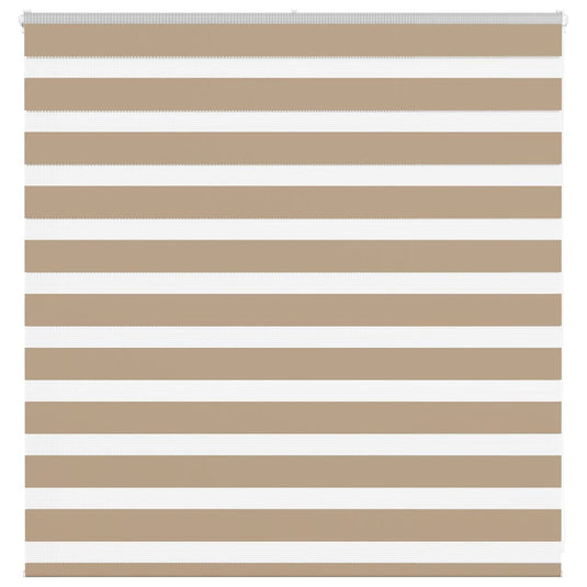 Vidaxl zebra blind 150x100 cm stofbreedte 145,9 cm polyester zandbruin