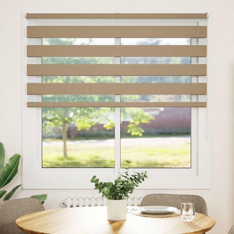 Load image into Gallery viewer, Vidaxl zebra blind 150x100 cm stofbreedte 145,9 cm polyester zandbruin
