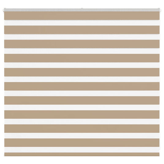 Vidaxl zebra blind 160x100 cm stofbreedte 155,9 cm polyester zandbruin