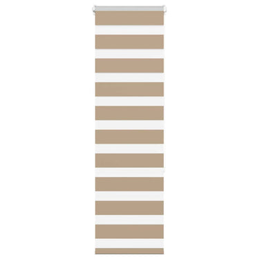 Vidaxl zebra blind 45x150 cm stofbreedte 40,9 cm polyester zandbruin