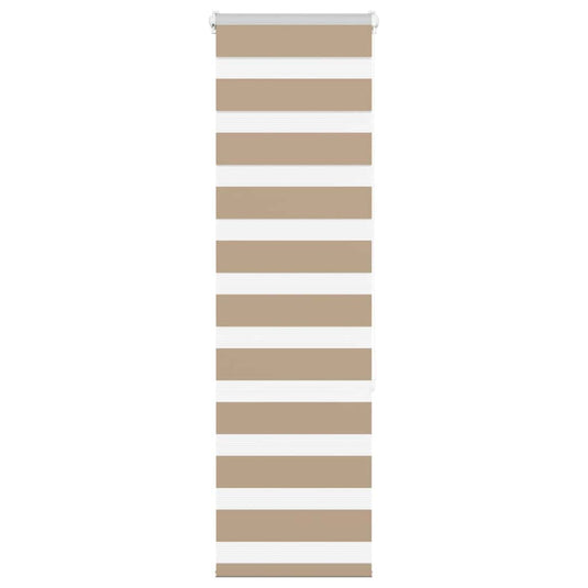 Vidaxl zebra blind 45x150 cm stofbreedte 40,9 cm polyester zandbruin