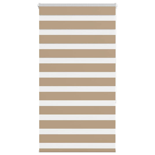 Vidaxl zebra blind 85x150 cm stofbreedte 80,9 cm polyester zandbruin