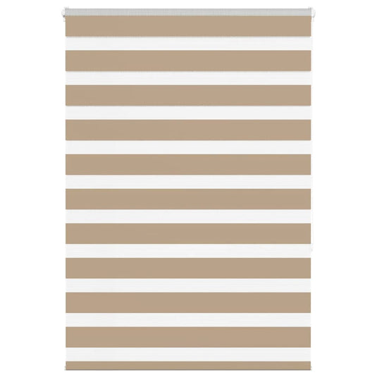 Vidaxl zebra blind 105x150 cm stofbreedte 100,9 cm polyester zandbruin