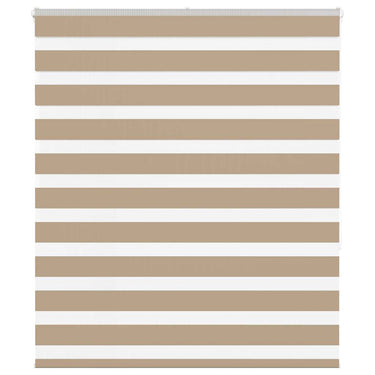 Vidaxl zebra blind 120x150 cm stofbreedte 115,9 cm polyester zandbruin