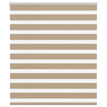 Vidaxl zebra blind 135x150 cm stofbreedte 130,9 cm polyester zandbruin