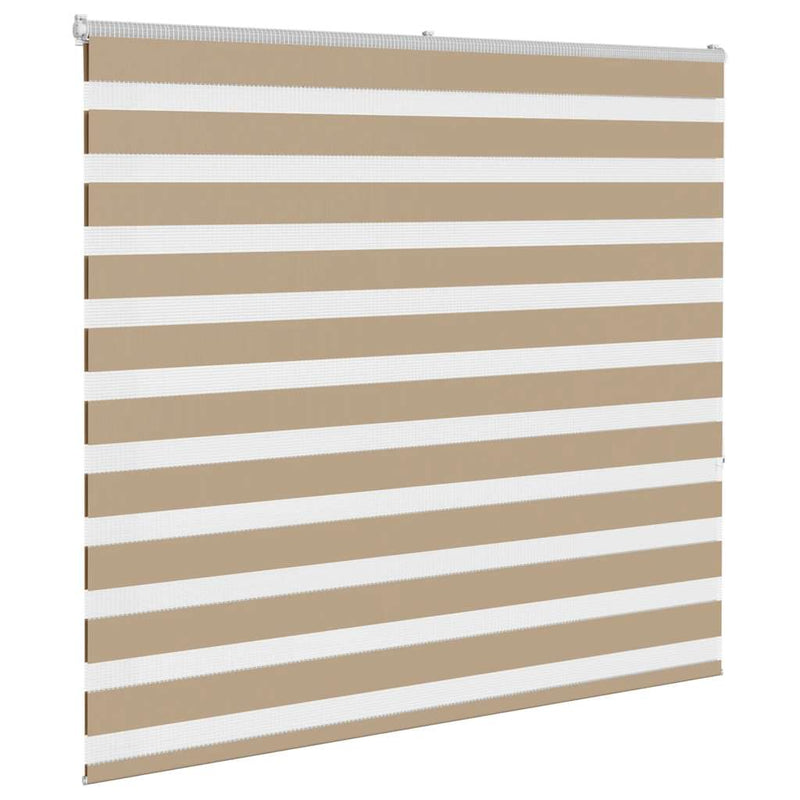 Load image into Gallery viewer, Vidaxl zebra blind 165x150 cm stofbreedte 160,9 cm polyester zandbruin
