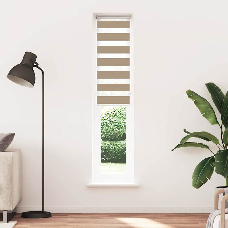 Load image into Gallery viewer, Vidaxl zebra blind 40x200 cm stofbreedte 35,9 cm polyester zandbruin
