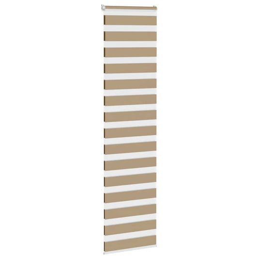Vidaxl zebra blind 55x200 cm stofbreedte 50,9 cm polyester zandbruin