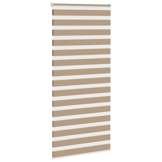 Vidaxl zebra blind 95x200 cm stofbreedte 90,9 cm polyester zandbruin