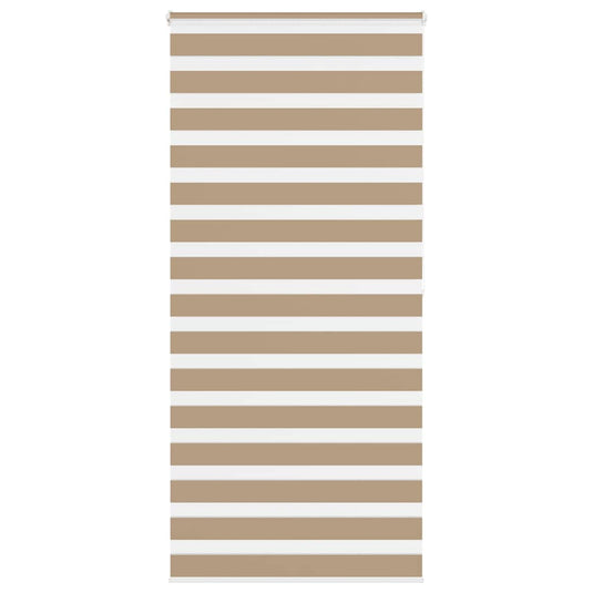 Vidaxl zebra blind 105x200 cm stofbreedte 100,9 cm polyester zandbruin
