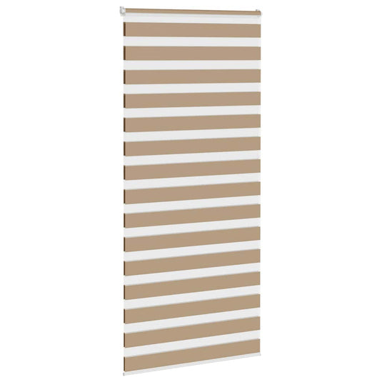 Vidaxl zebra blind 110x200 cm stofbreedte 105,9 cm polyester zandbruin