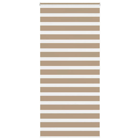 Vidaxl zebra blind 115x200 cm stofbreedte 110,9 cm polyester zandbruin