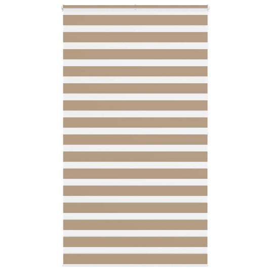 Vidaxl zebra blind 120x200 cm stofbreedte 115,9 cm polyester zandbruin
