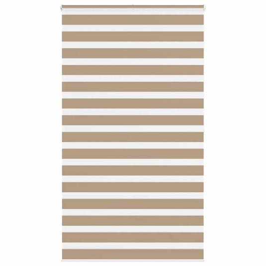 Vidaxl zebra blind 125x200 cm stofbreedte 120,9 cm polyester zandbruin