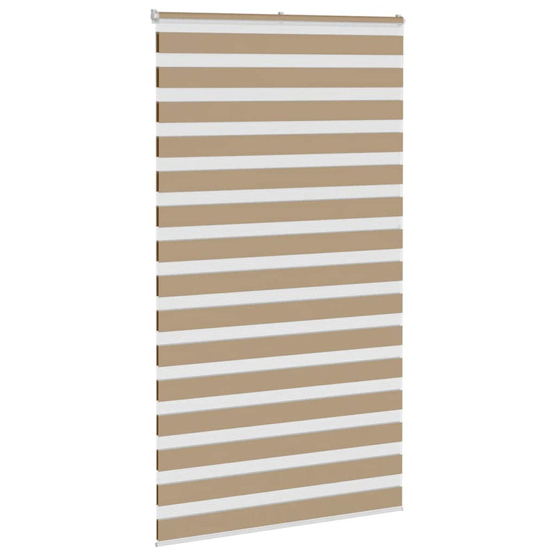 Load image into Gallery viewer, Vidaxl zebra blind 130x200 cm stofbreedte 125,9 cm polyester zandbruin
