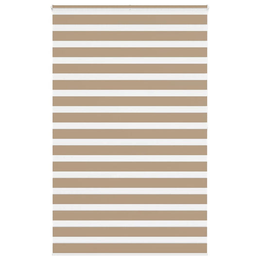 Vidaxl zebra blind 140x200 cm stofbreedte 135,9 cm polyester zandbruin
