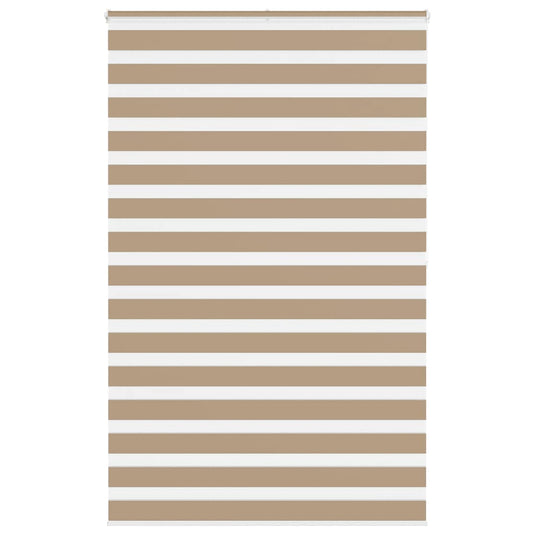 Vidaxl zebra blind 145x200 cm stofbreedte 140,9 cm polyester zandbruin