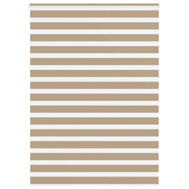 Vidaxl zebra blind 160x200 cm stofbreedte 155,9 cm polyester zandbruin