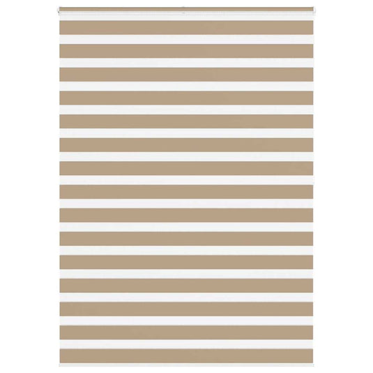 Vidaxl zebra blind 165x200 cm stofbreedte 160,9 cm polyester zandbruin