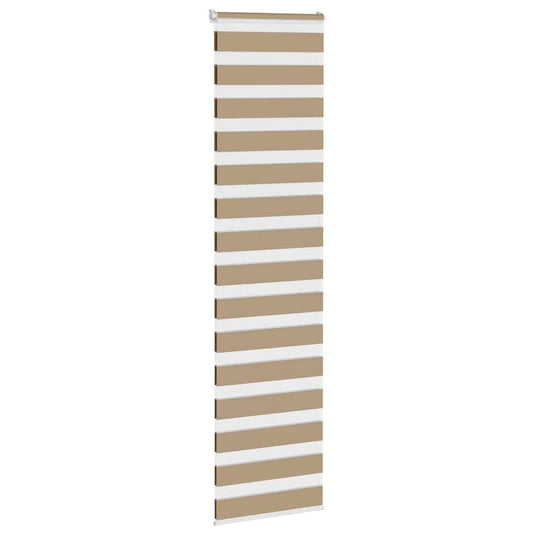 Vidaxl zebra blind 55x230 cm stofbreedte 50,9 cm polyester zandbruin