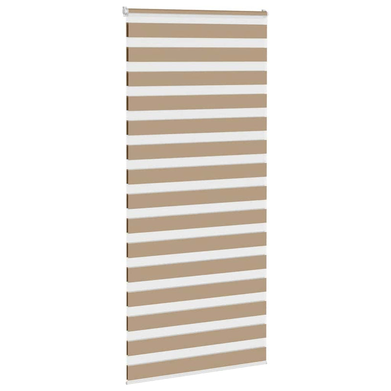 Load image into Gallery viewer, Vidaxl zebra blind 110x230 cm stofbreedte 105,9 cm polyester zandbruin
