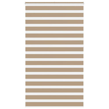 Vidaxl zebra blind 125x230 cm stofbreedte 120,9 cm polyester zandbruin