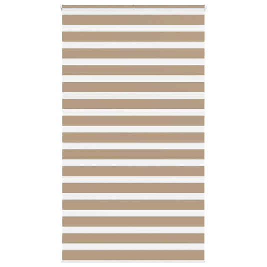 Vidaxl zebra blind 125x230 cm stofbreedte 120,9 cm polyester zandbruin
