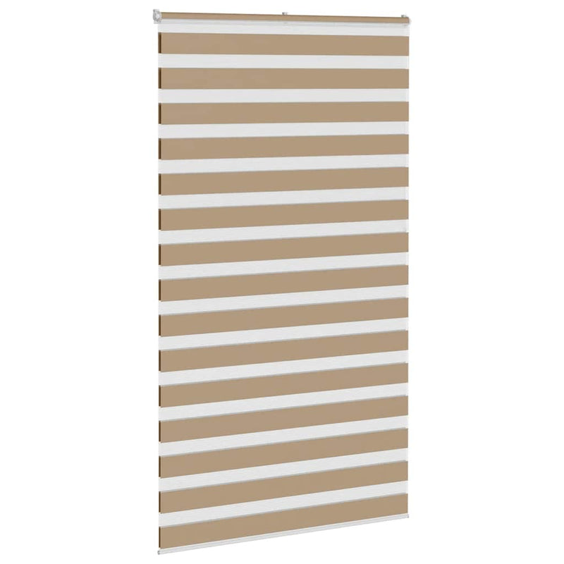 Load image into Gallery viewer, Vidaxl zebra blind 125x230 cm stofbreedte 120,9 cm polyester zandbruin
