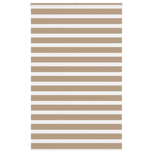 Vidaxl zebra blind 145x230 cm stofbreedte 140,9 cm polyester zandbruin