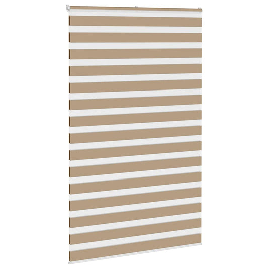 Vidaxl zebra blind 150x230 cm stofbreedte 145,9 cm polyester zandbruin