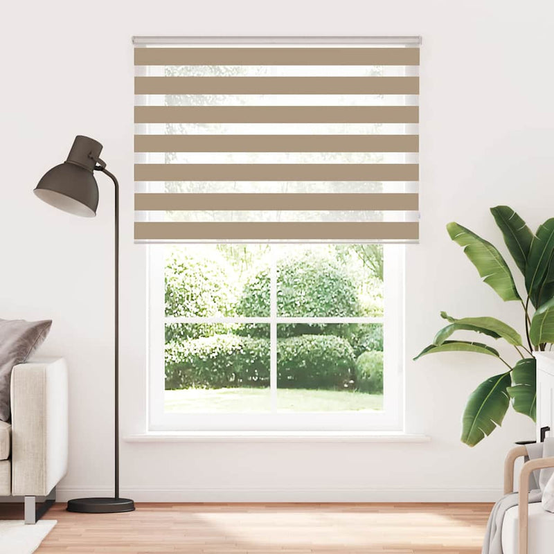 Load image into Gallery viewer, Vidaxl zebra blind 155x230 cm stofbreedte 150,9 cm polyester zandbruin

