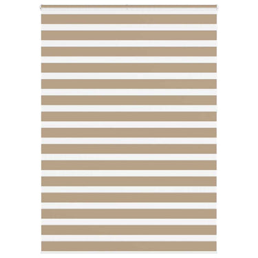 Vidaxl zebra blind 160x230 cm stofbreedte 155,9 cm polyester zandbruin